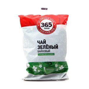 Чай зеленый 365 ДНЕЙ Китайский с ароматом жасмина байховый листовой, 100г, Россия, 100 г